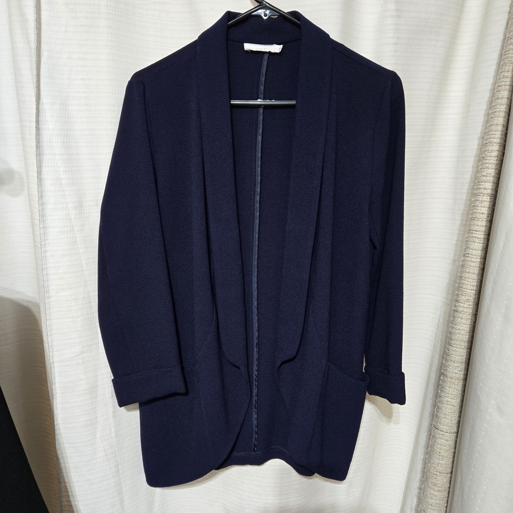 Lush Deep Blue Textured Blazer